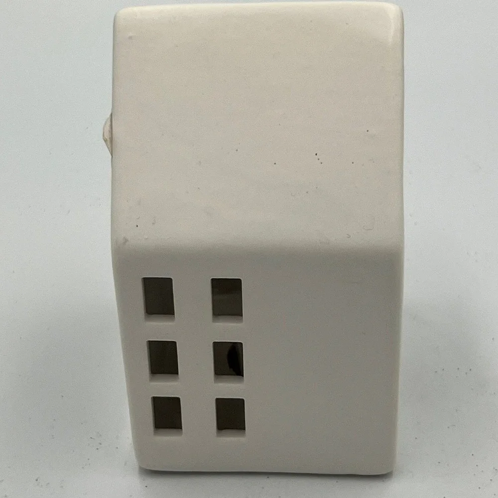 Crescent Ceramic Lantern House Home Decor Small White NWT Minimalist Village